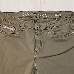 Calvin Klein Women's Olive Jeans Size 31